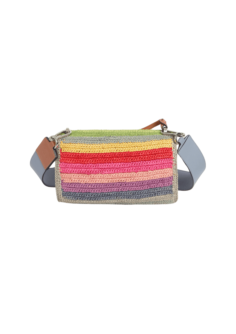 X PAULA'S IBIZA RAFFIA BARCELONA SHOULDER BAG