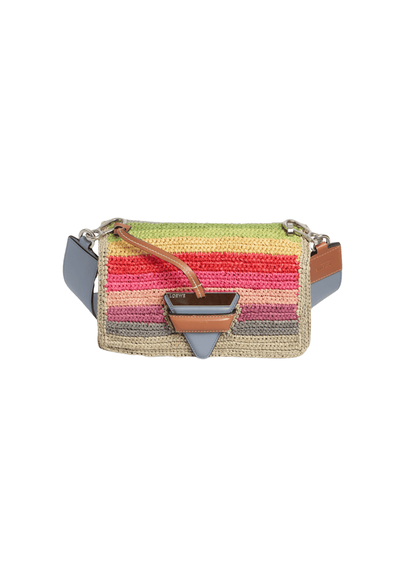 X PAULA'S IBIZA RAFFIA BARCELONA SHOULDER BAG