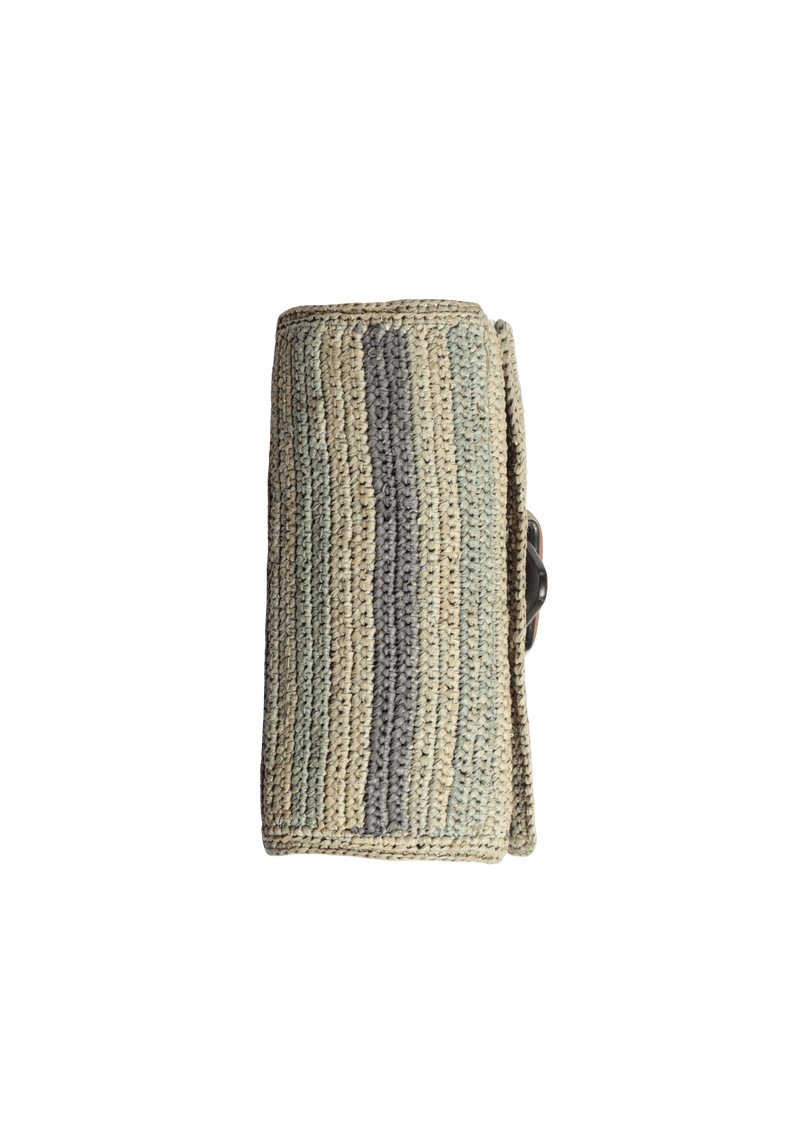 X PAULA'S IBIZA RAFFIA BARCELONA SHOULDER BAG