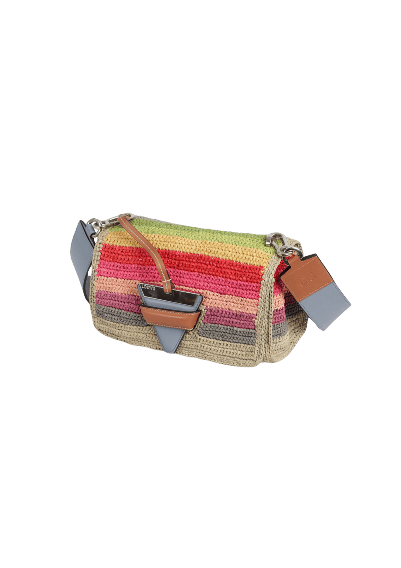 X PAULA'S IBIZA RAFFIA BARCELONA SHOULDER BAG