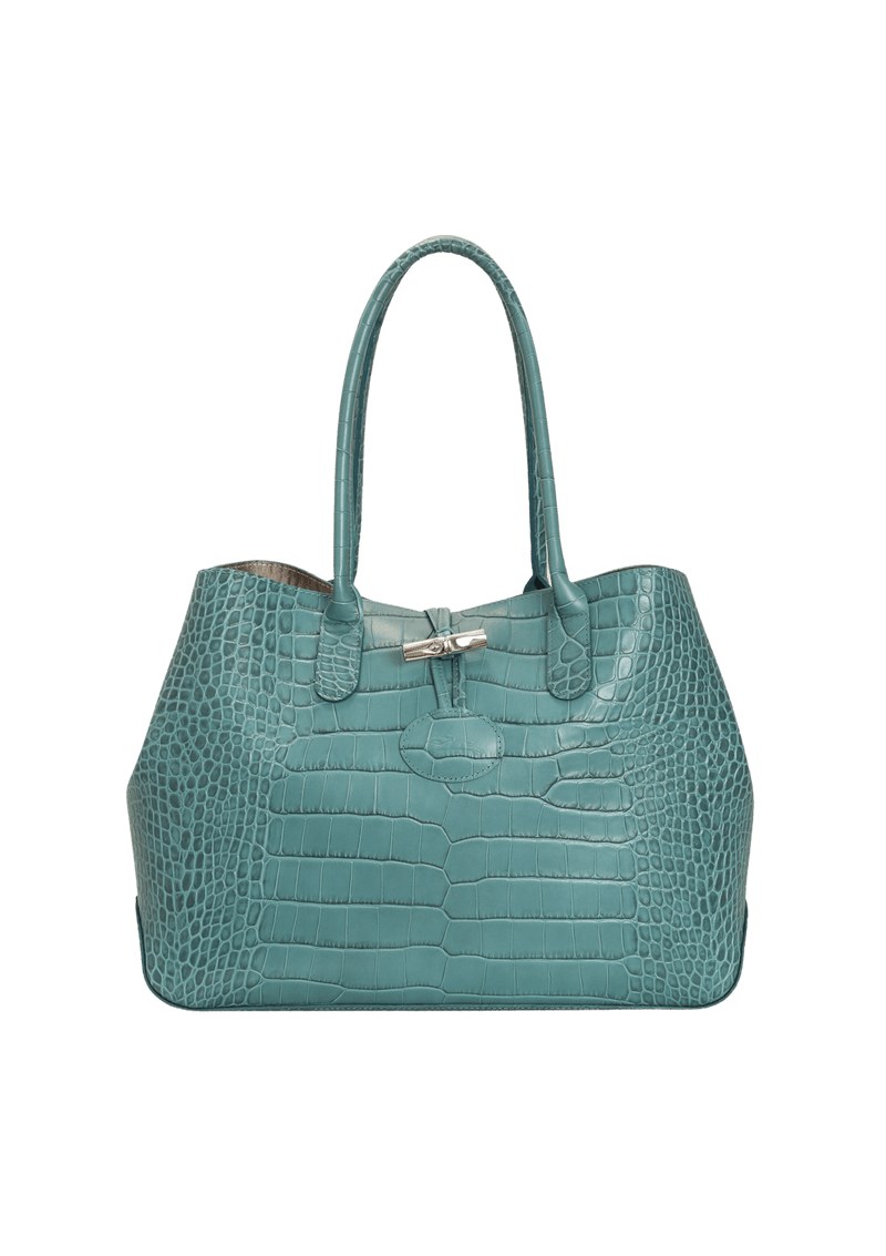 CROCO EMBOSSED ROSEAU TOTE