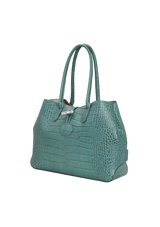 CROCO EMBOSSED ROSEAU TOTE