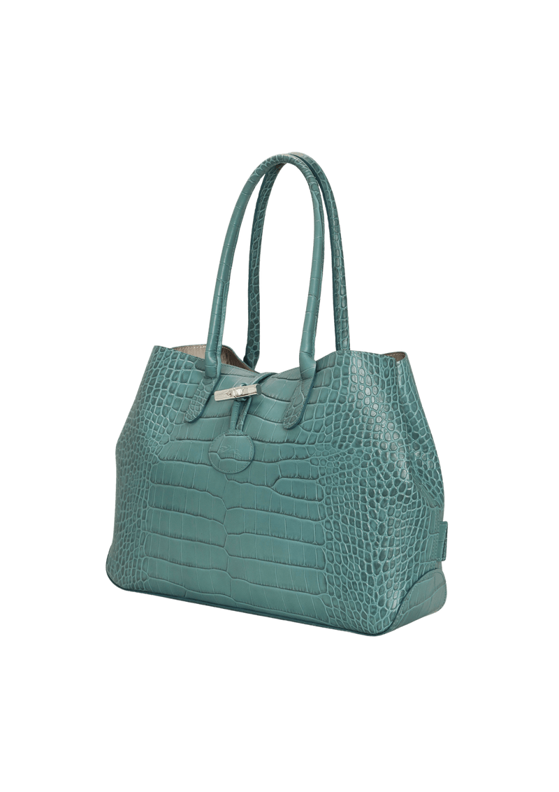 CROCO EMBOSSED ROSEAU TOTE