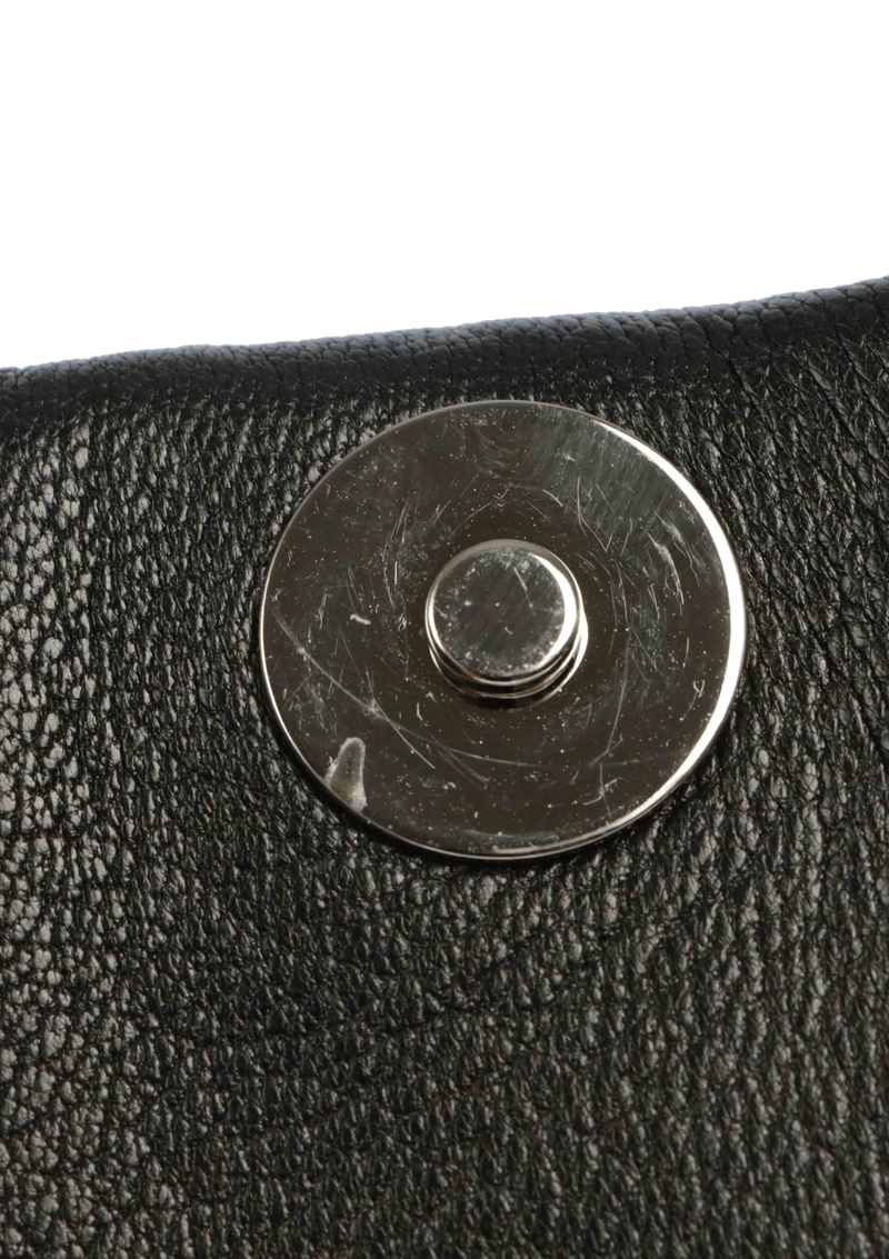 EMBOSSED LEATHER SHOULDER BAG