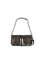 EMBOSSED LEATHER SHOULDER BAG