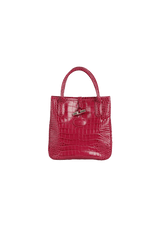 EMBOSSED LEATHER TOTE