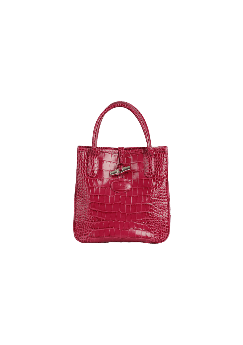 EMBOSSED LEATHER TOTE