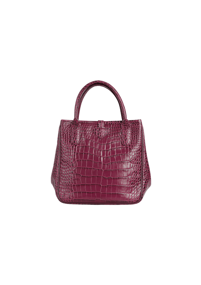 EMBOSSED LEATHER TOTE