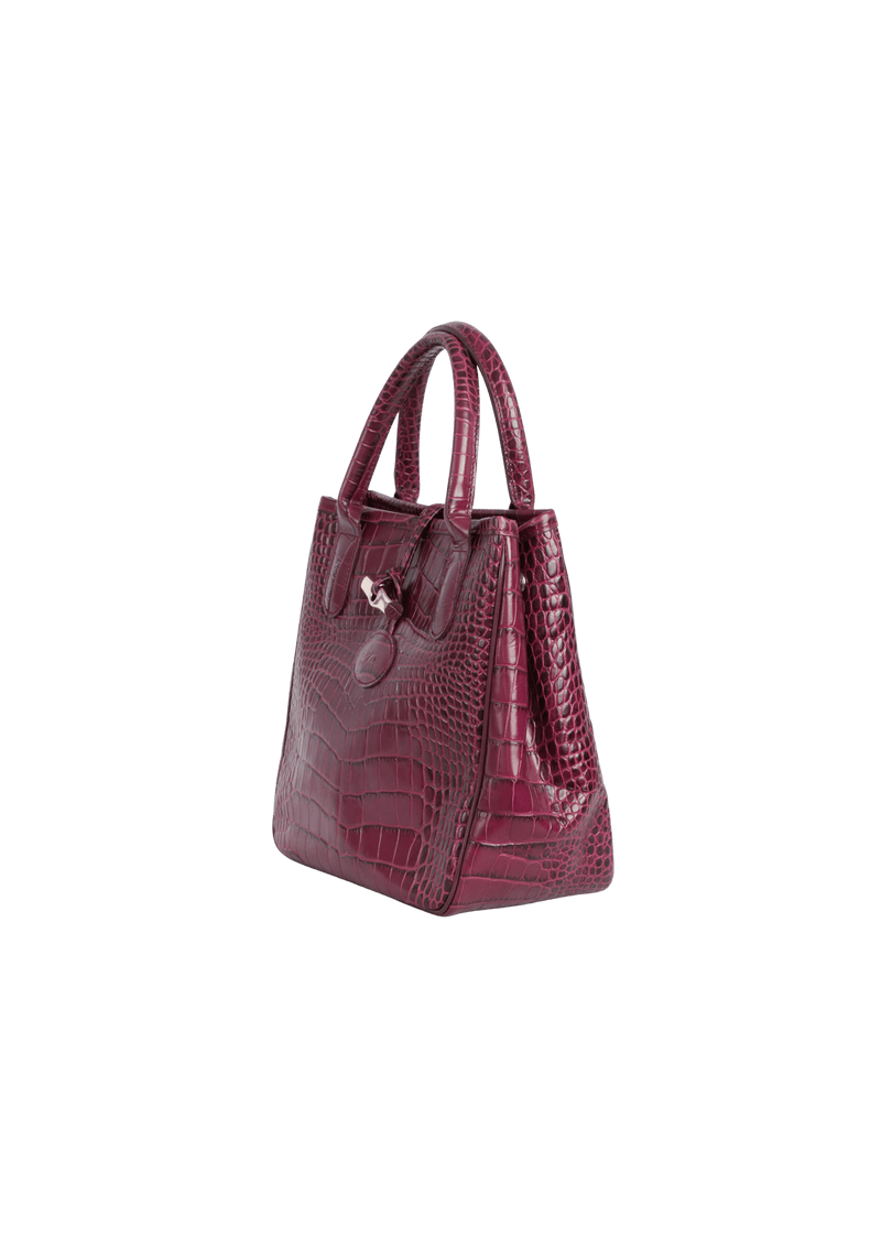 EMBOSSED LEATHER TOTE