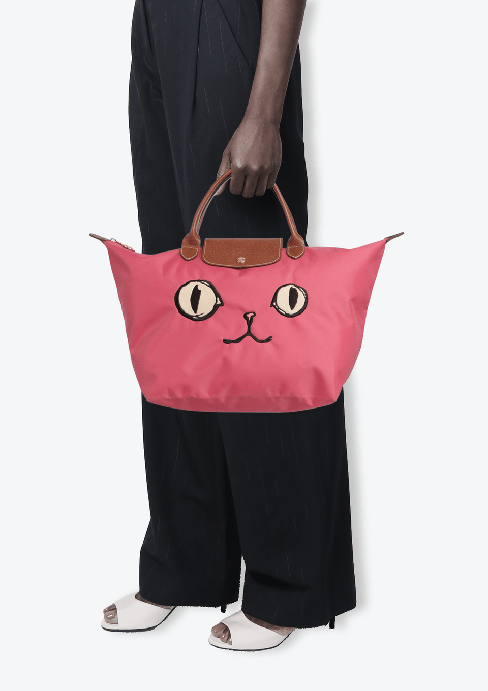 Handbag Longchamp Meow Tote Longchamp Cat Bag Womens Canvas