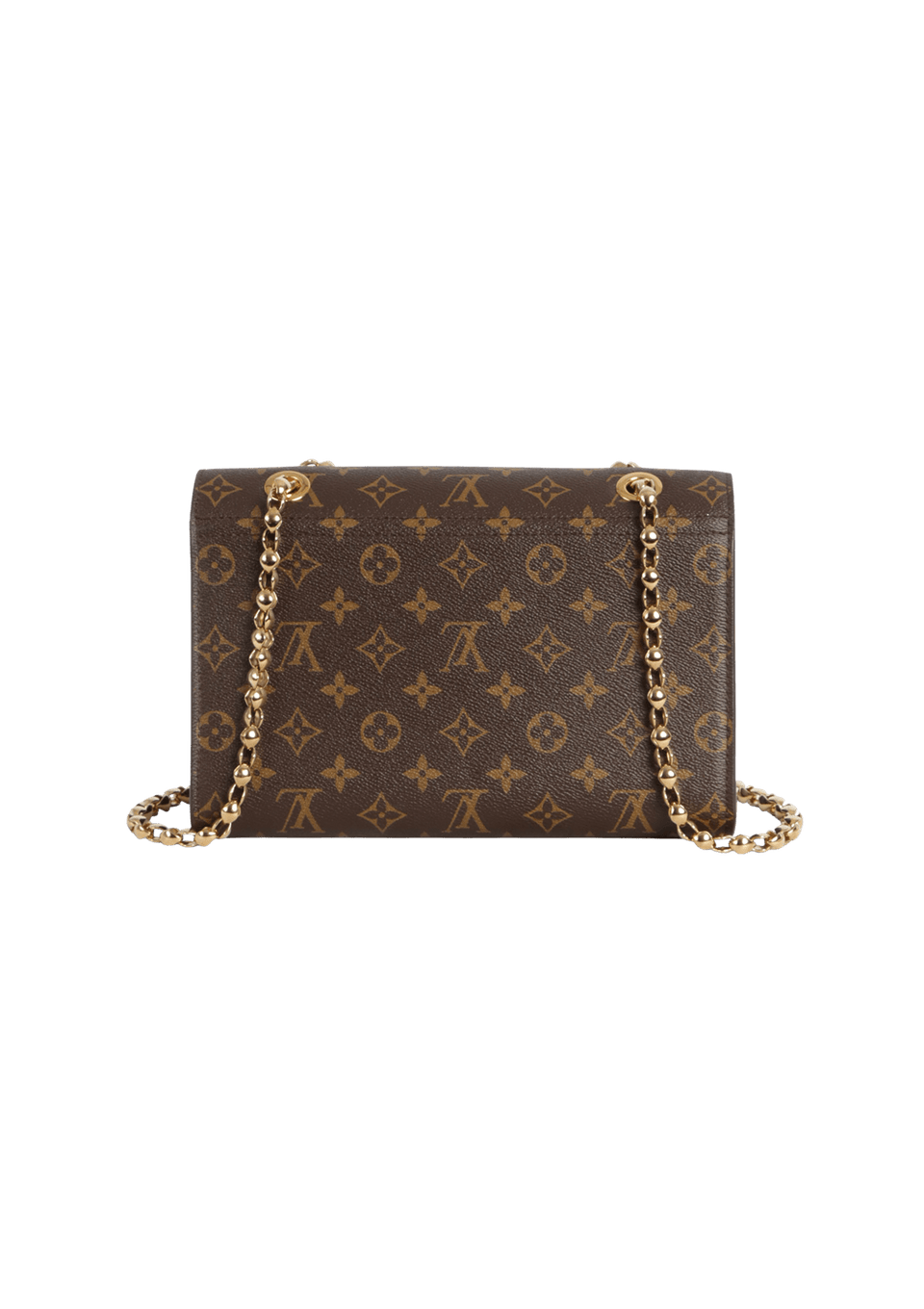 BOLSA LOUI VUITTON MONOGRAM VICTOIRE CHAIN BAG MARROM ORIGINAL