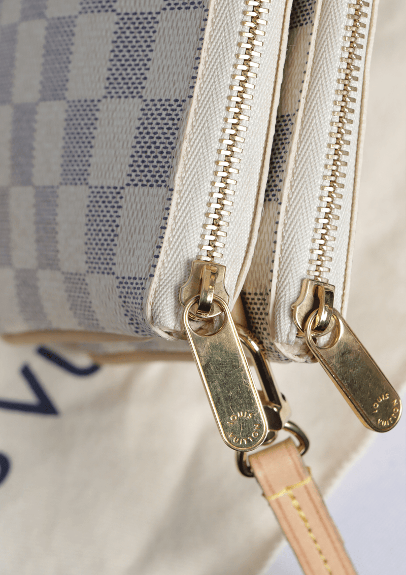 DAMIER AZUR DOUBLE ZIP POCHETTE