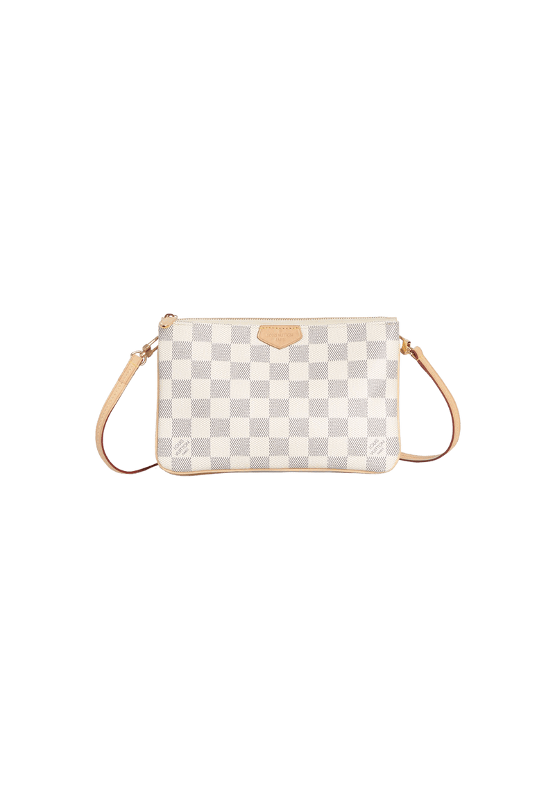 DAMIER AZUR DOUBLE ZIP POCHETTE