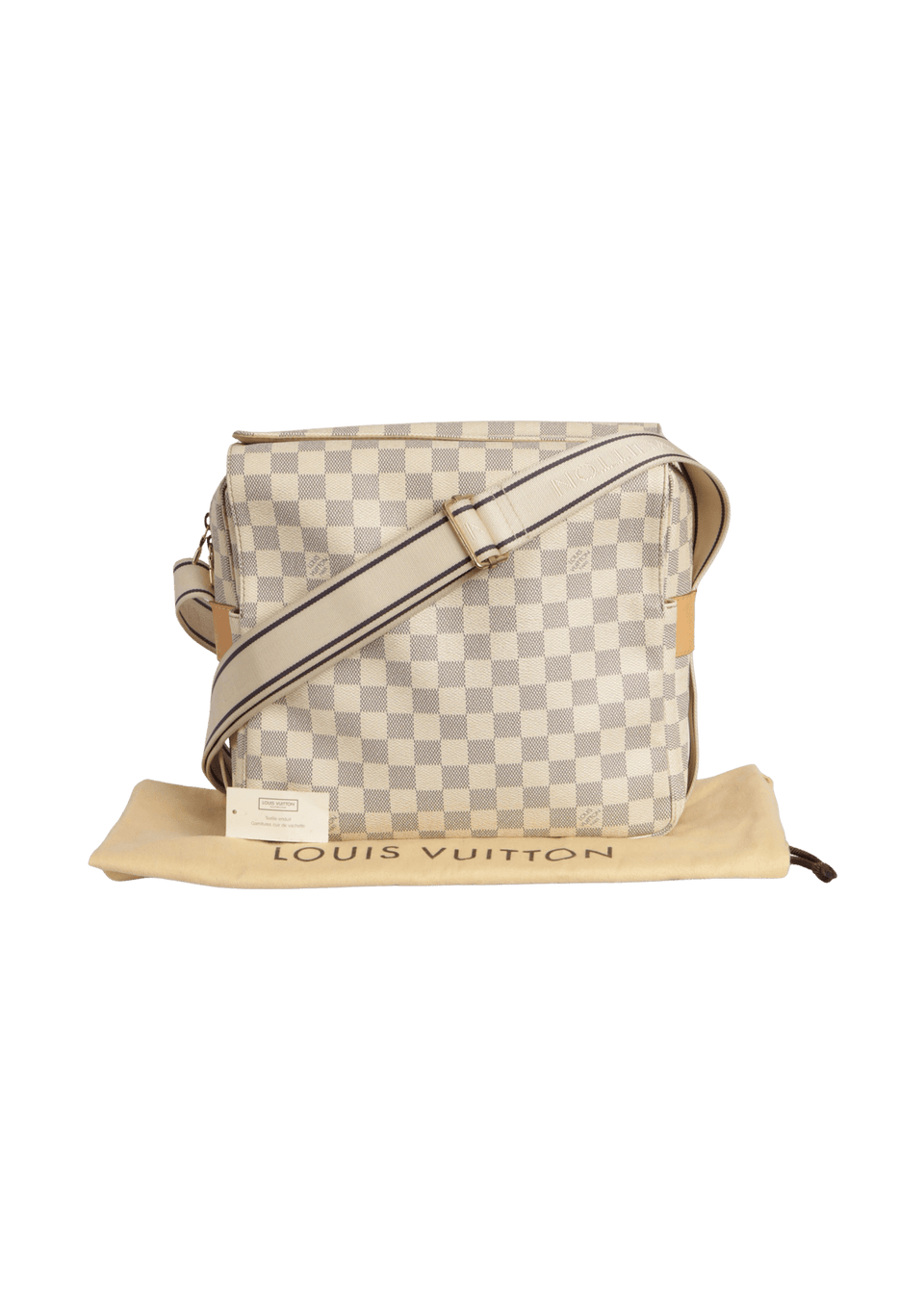 BOLSA LOUIS VUITTON DAMIER AZUR NAVIGLIO BAG BRANCO ORIGINAL – Gringa