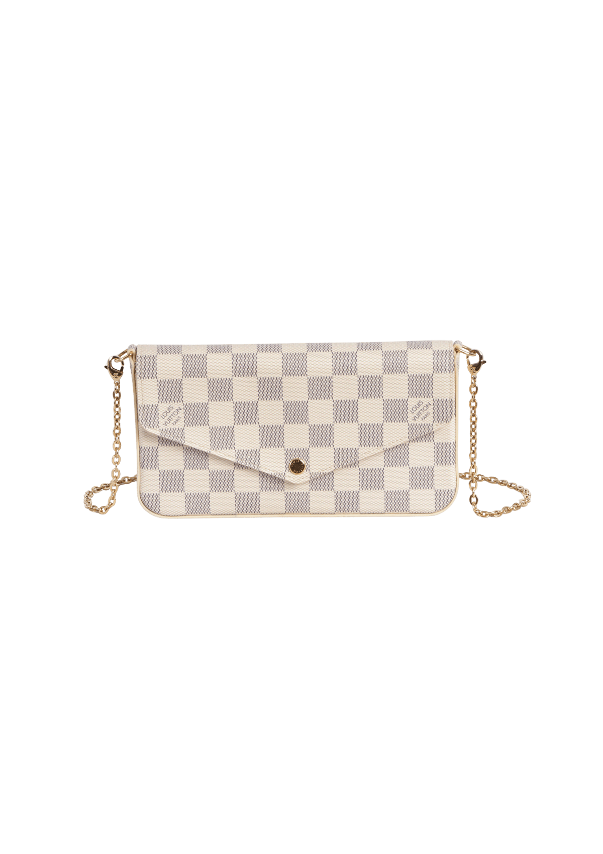 BOLSA LOUIS VUITTON DAMIER AZUR POCHETTE FÉLICIE BRANCO ORIGINAL – Gringa