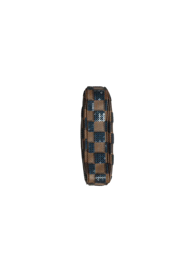 LIMITED EDITION DAMIER ÉBÈNE PAILLETTES MINI POCHETTE ACCESSOIRES