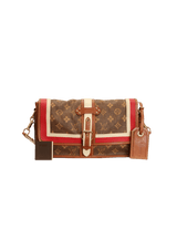 LIMITED EDITION MONOGRAM TISSE PORTE RAYURES CLUTCH