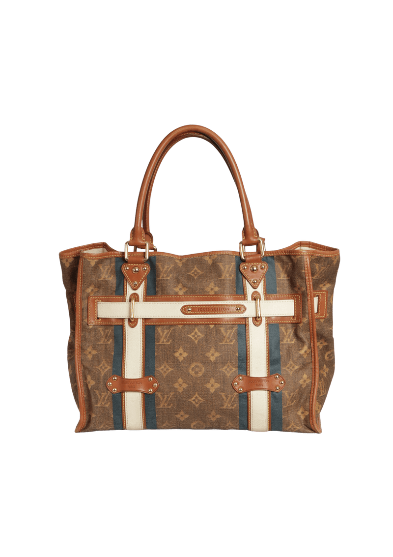 LIMITED EDITION MONOGRAM TISSE RAYURES GM TOTE