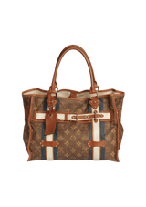 LIMITED EDITION MONOGRAM TISSE RAYURES GM TOTE