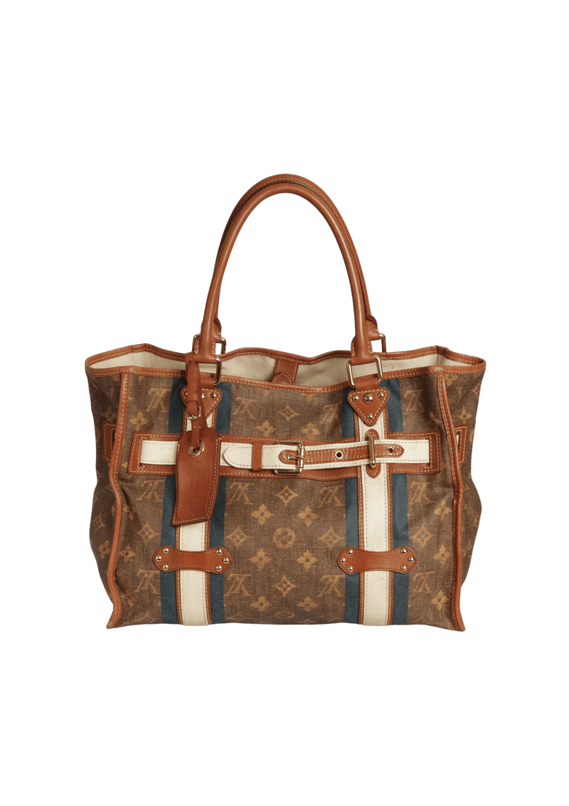 LIMITED EDITION MONOGRAM TISSE RAYURES GM TOTE