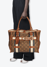 LIMITED EDITION MONOGRAM TISSE RAYURES GM TOTE