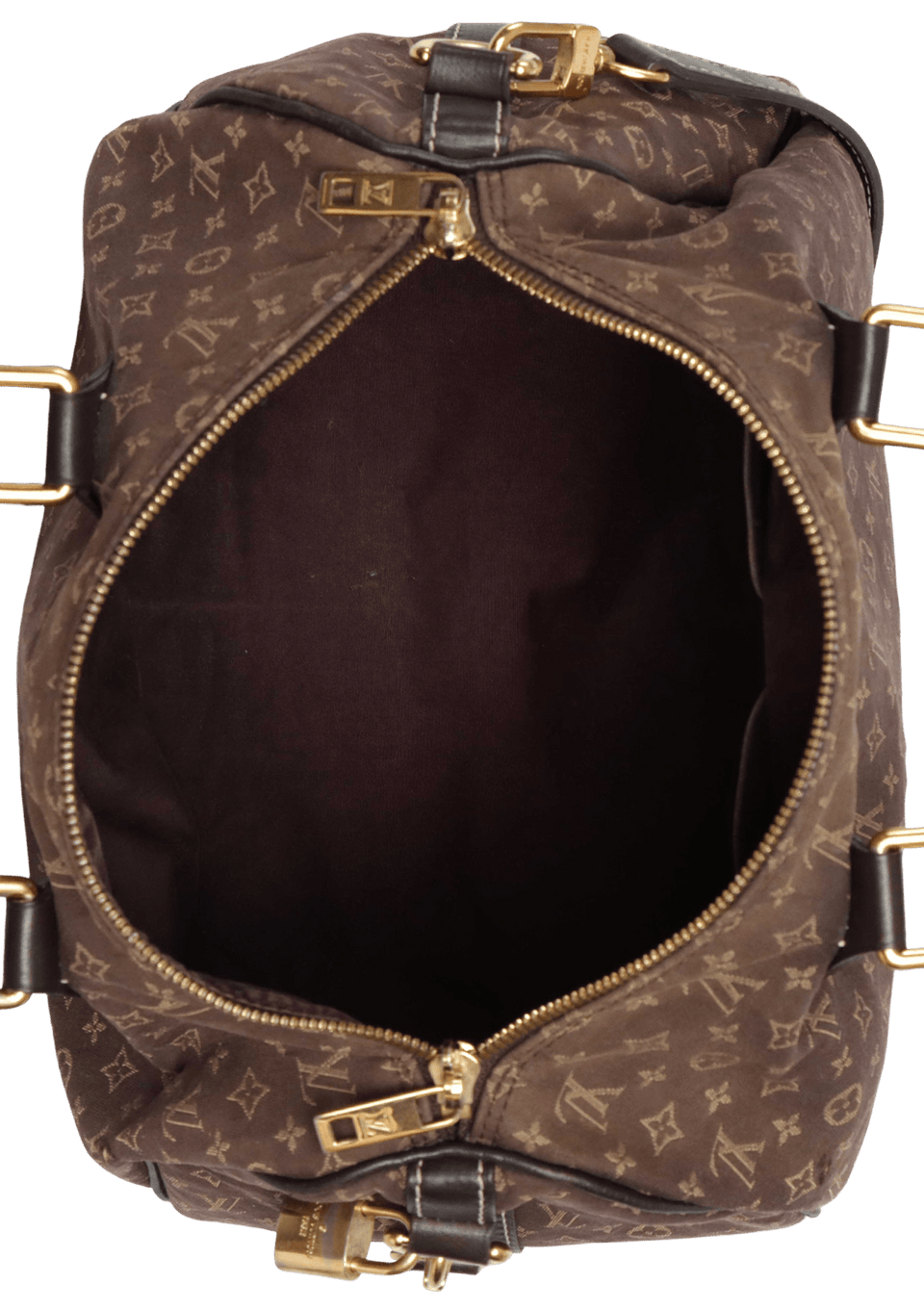 Louis Vuittonスピーディ 30 ミニリン キャンバス ダッフルバッグ BOLSA LOUIS VUITTON MINI LIN SPEEDY 30 BANDOULIERE MARROM ORIGINAL