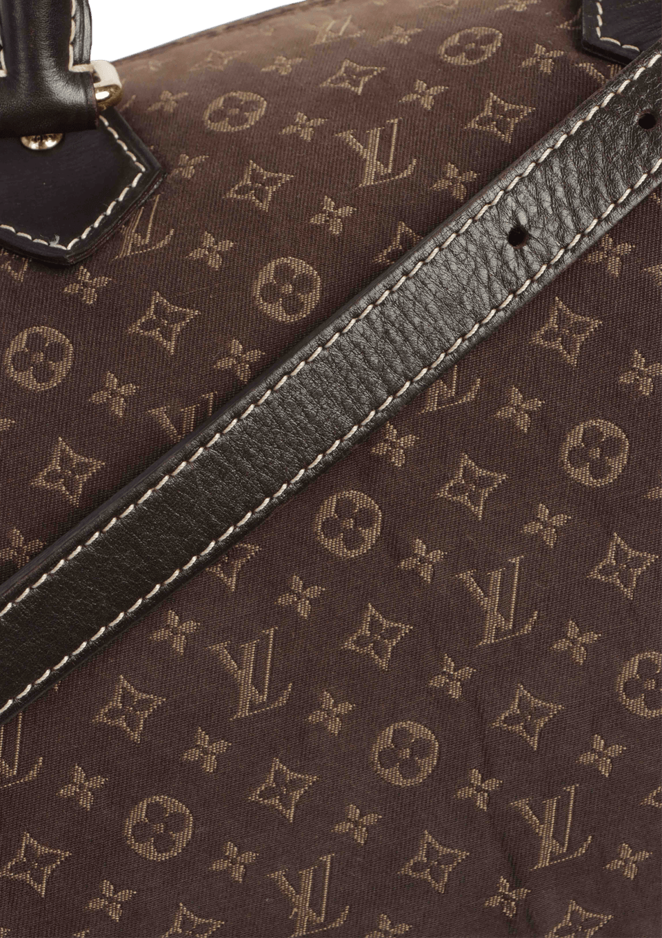 Louis Vuittonスピーディ 30 ミニリン キャンバス ダッフルバッグ BOLSA LOUIS VUITTON MINI LIN SPEEDY 30 BANDOULIERE MARROM ORIGINAL