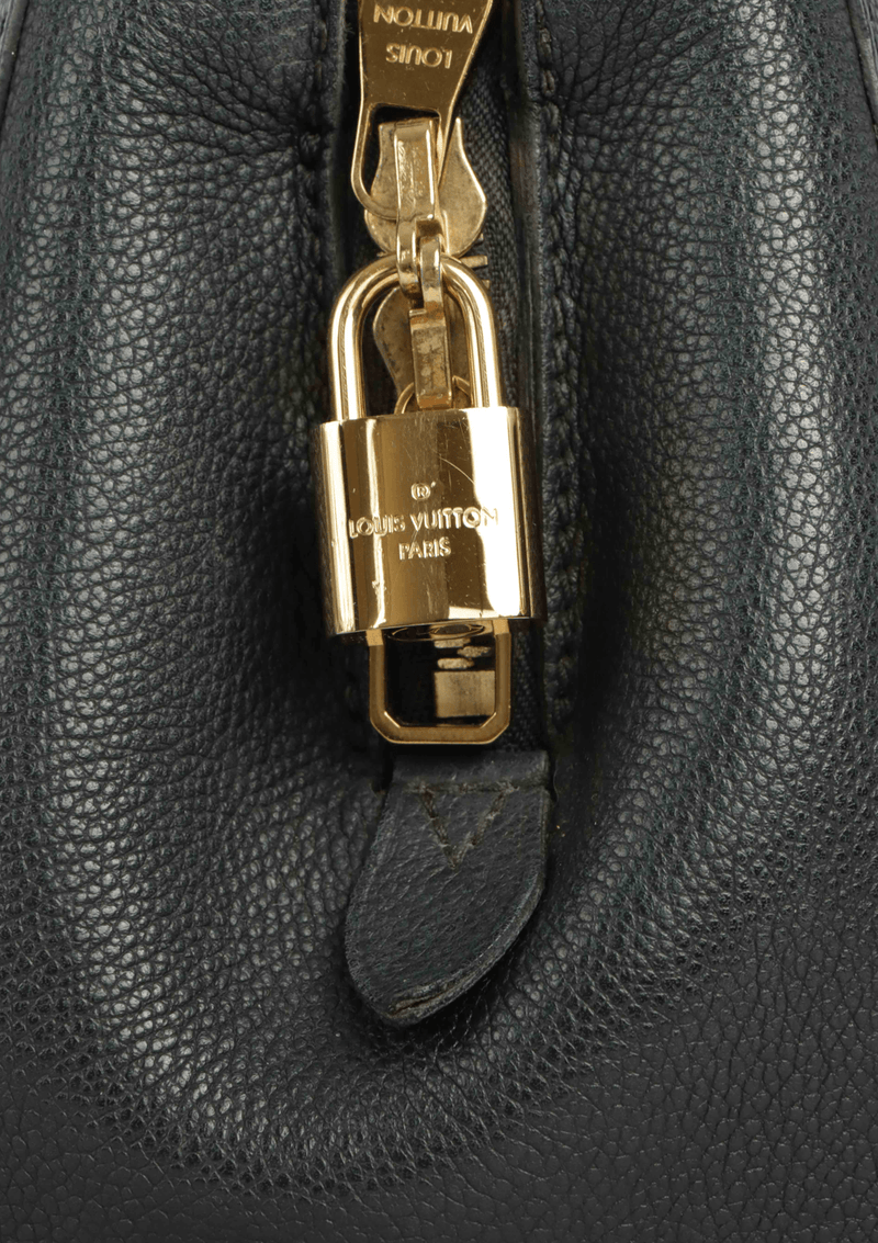 LOUIS VUITTON Montaigne BB Monogram Empreinte Leather Satchel Bag Mari