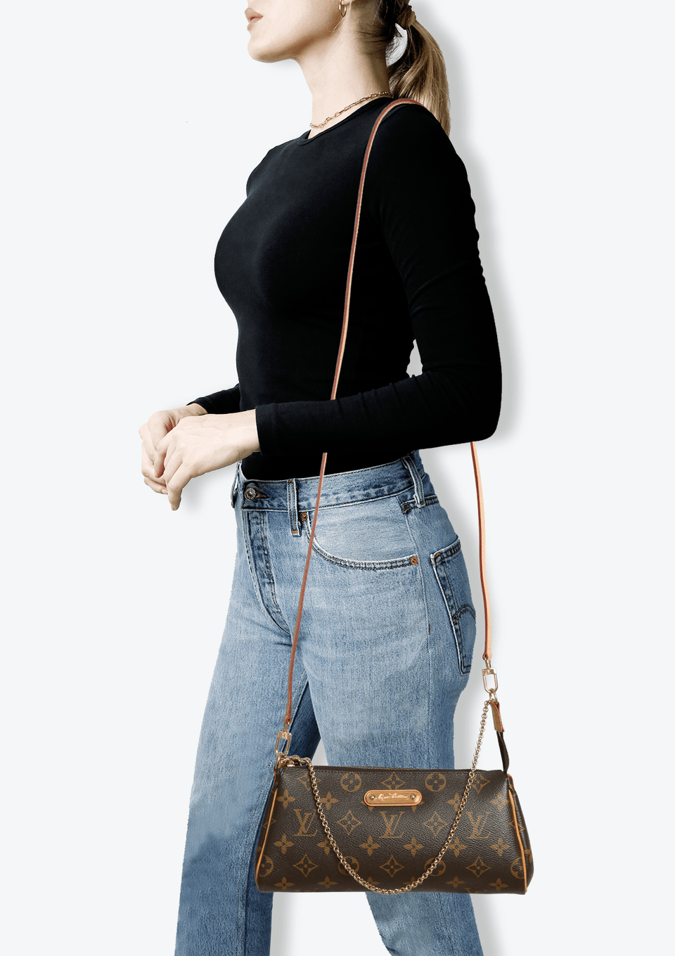 バッグ evisu monogram waist bag nylon body bag Allover Logo Jacquard Shoulder Bag – EVISU