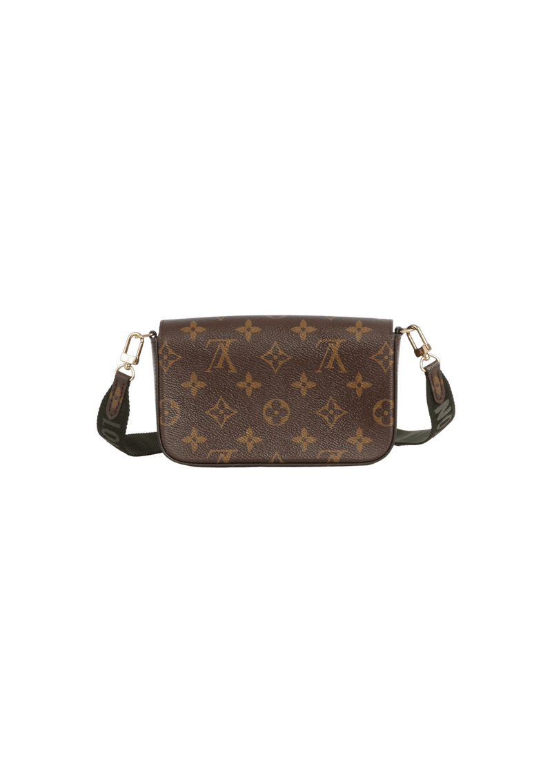 Louis Vuitton Felicie Strap & Go Shoulder Strap Canvas Green 840391