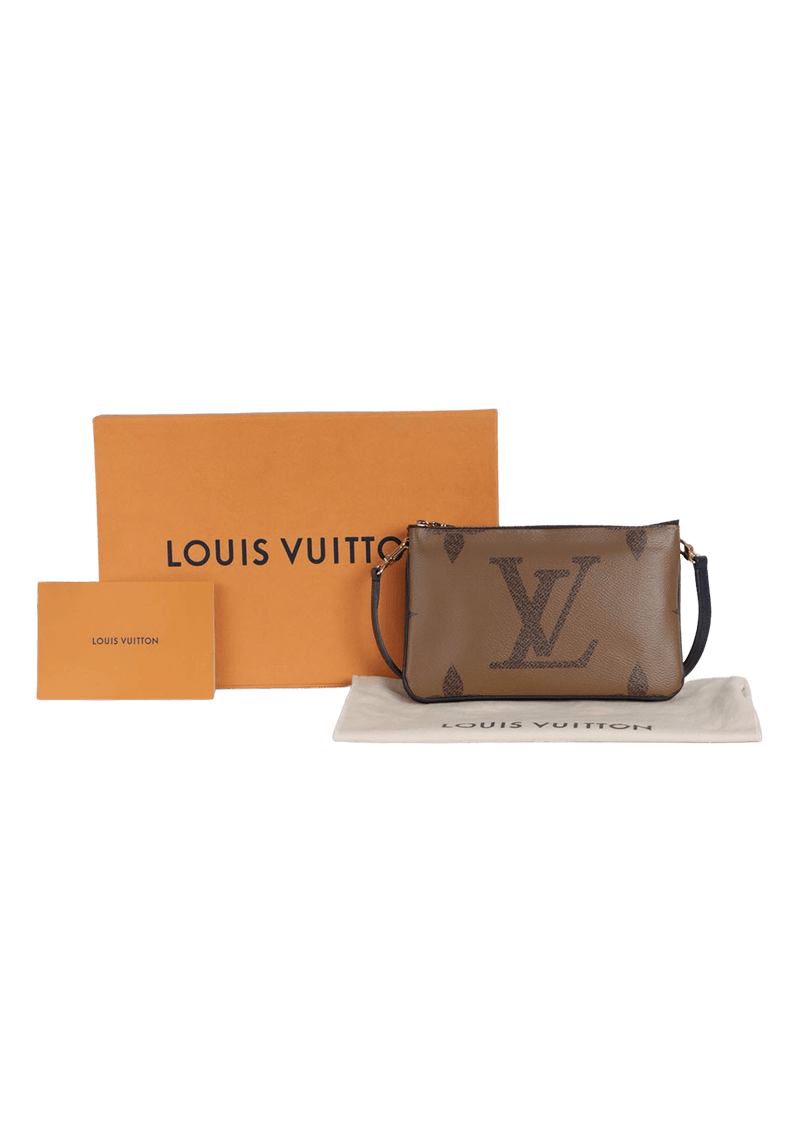 MONOGRAM GIANT REVERSE DOUBLE ZIP POCHETTE