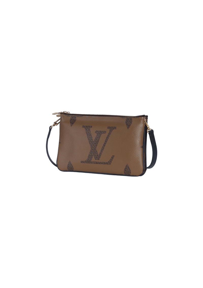 MONOGRAM GIANT REVERSE DOUBLE ZIP POCHETTE