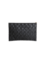 MONOGRAM LUREX NOIR POCHETTE FLAT