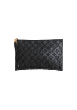 MONOGRAM LUREX NOIR POCHETTE FLAT