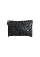 MONOGRAM LUREX NOIR POCHETTE FLAT