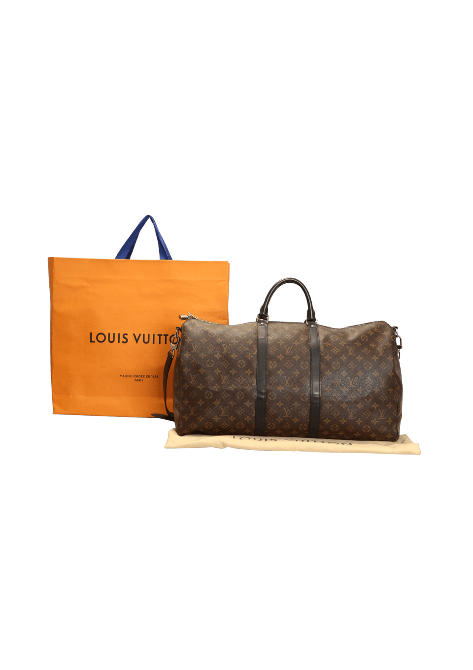 【希少】Louis Vuitton Keepol 55 Macassar BOLSA LOUIS VUITTON MONOGRAM MACASSAR KEEPALL BANDOULIÈRE 55