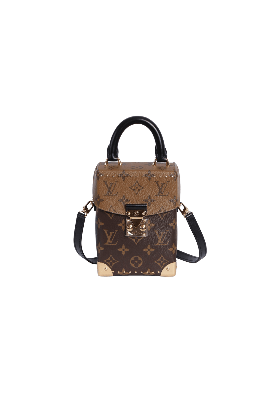 BOLSA LOUIS VUITTON MONOGRAM REVERSE CAMERA BOX MARROM ORIGINAL BOLSA LOUIS VUITTON MONOGRAM REVERSE CAMERA BOX MARROM ORIGINAL