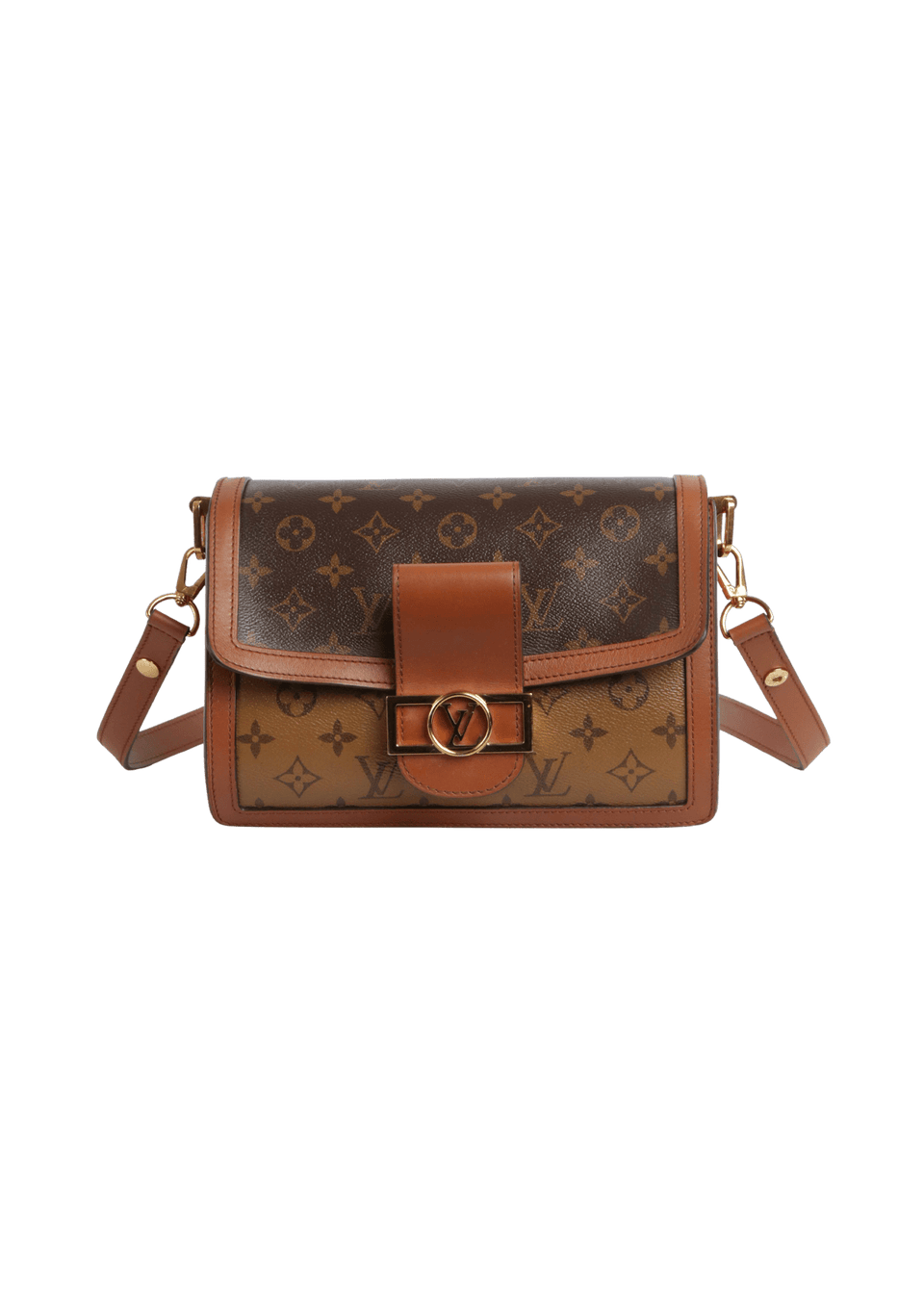 BOLSA LOUIS VUITTON MONOGRAM REVERSE DAUPHINE MM MARROM ORIGINAL