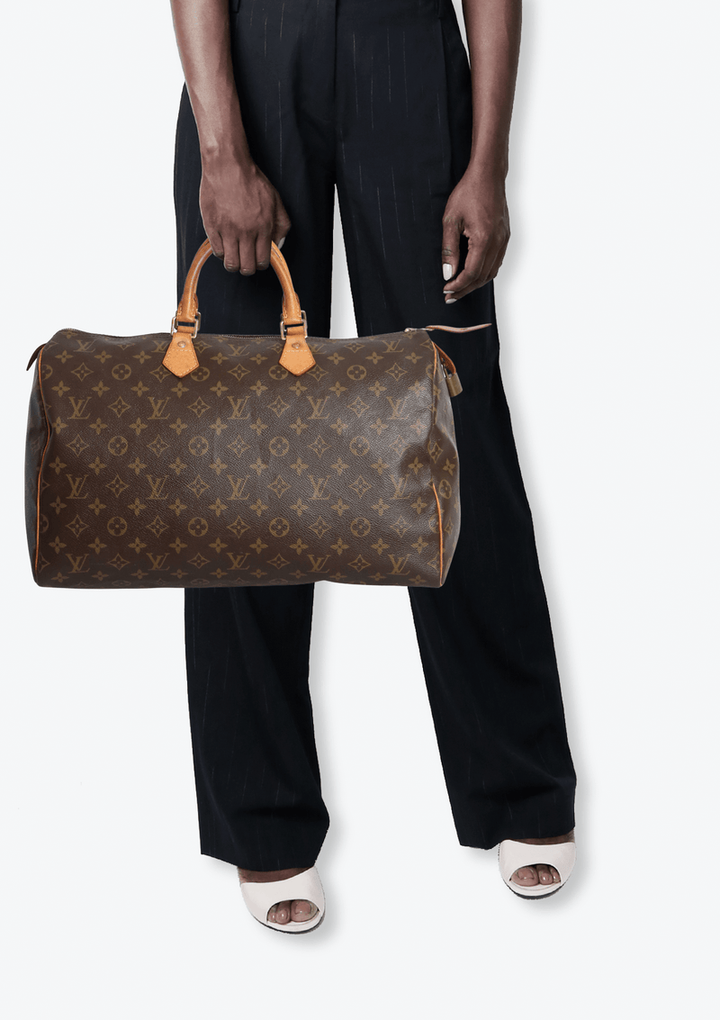 Bolsa Louis Vuitton Monogram Canvas Speedy 40 Bandouliere Marrom Original –  Gringa