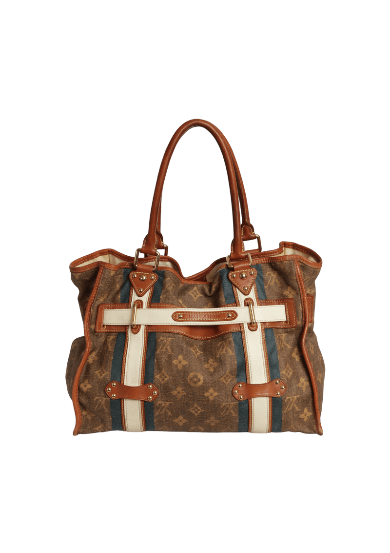 MONOGRAM TISSÈ SAC RAYURES GM