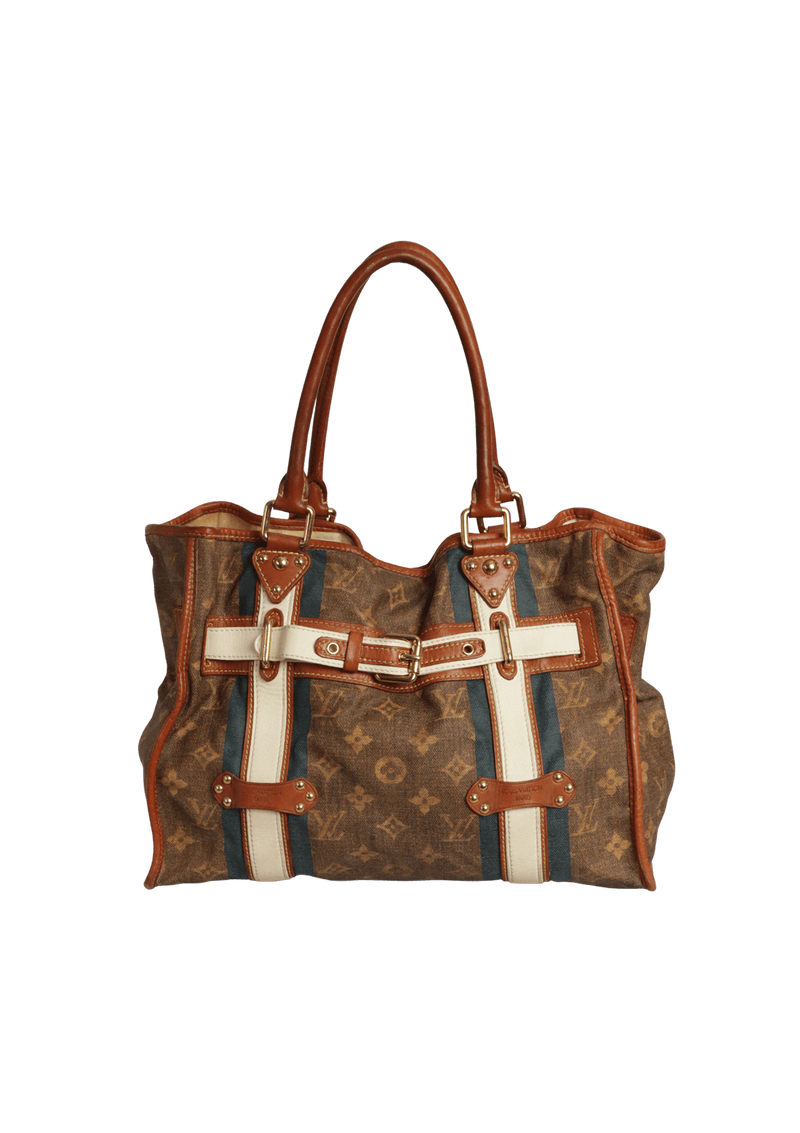 MONOGRAM TISSÈ SAC RAYURES GM