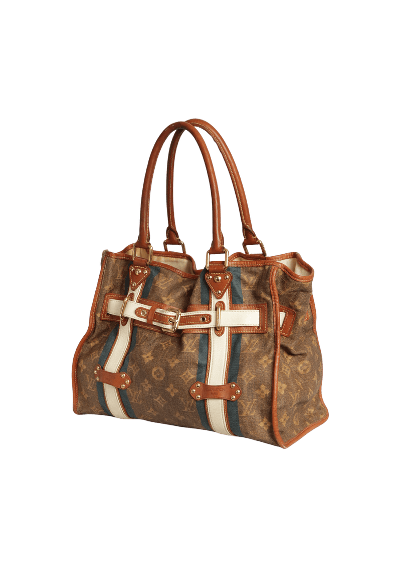 MONOGRAM TISSÈ SAC RAYURES GM