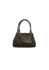 LEATHER TURNLOCK SHOULDER BAG