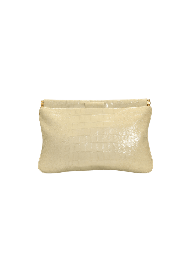 CROCODILE EMBOSSED ST. COCCO CLUTCH