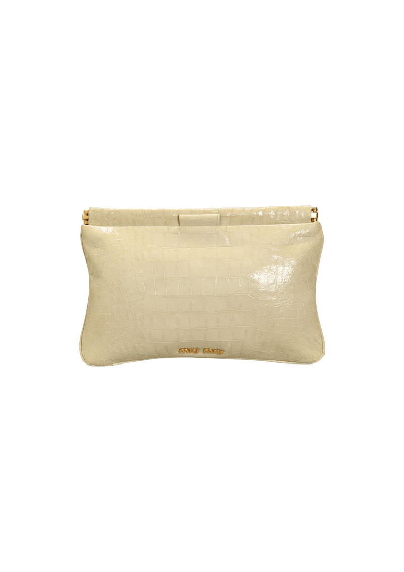 CROCODILE EMBOSSED ST. COCCO CLUTCH