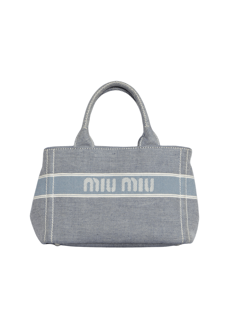 DENIM JACQUARD TOTE