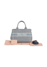 DENIM JACQUARD TOTE