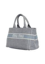 DENIM JACQUARD TOTE