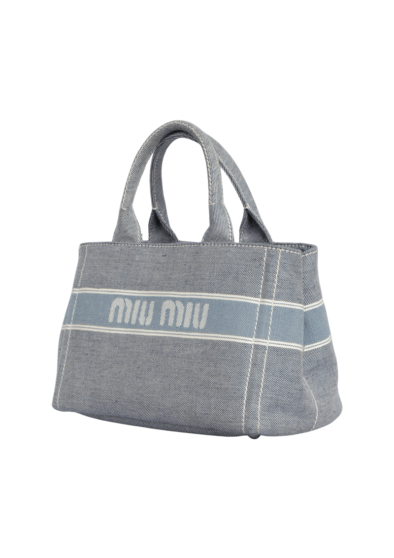 DENIM JACQUARD TOTE