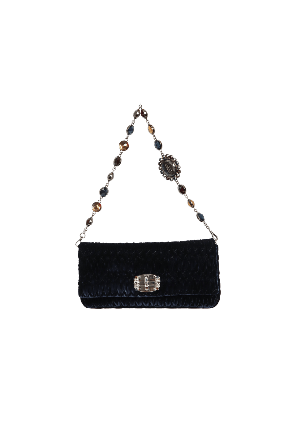 BOLSA MIU MIU LARGE ICONIC CRYSTAL BAG AZUL ORIGINAL – Gringa